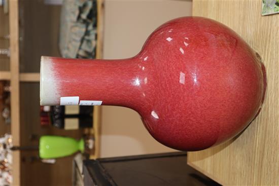 A Chinese flambe vase height 33cm